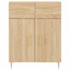 vidaXL Sideboard Sonoma Oak 69.5x34x90 cm Engineered Wood