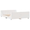 vidaXL Bookcase Bed without Mattress White 140x190 cm Solid Wood