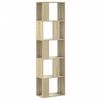 vidaXL Bookcase 5-Tier Sonoma Oak 45x23,5x162,5 cm Engineered Wood