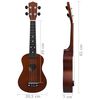 vidaXL Soprano Ukulele Set with Bag for Kids Dark Wood 23"