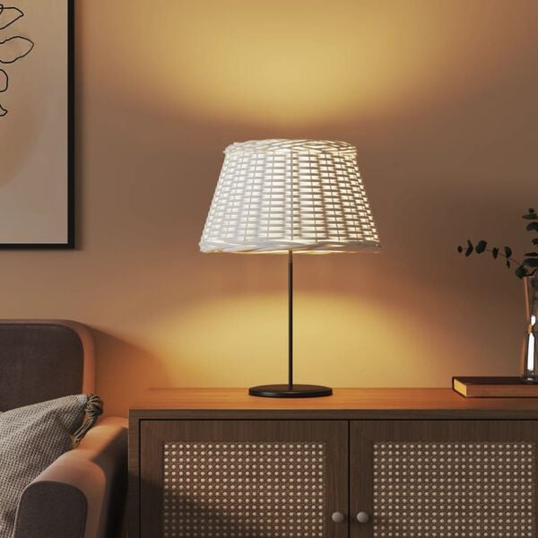 vidaXL Lamp Shade White &Oslash;50x30 cm Wicker