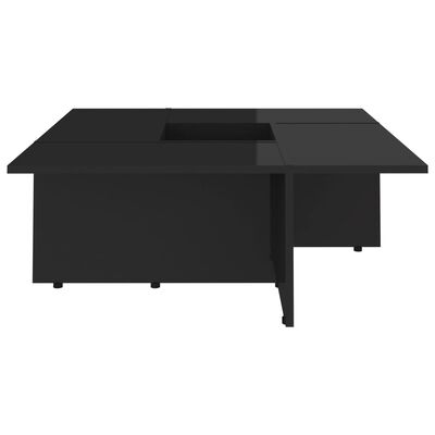 vidaXL Coffee Table High Gloss Black 79.5x79.5x30 cm Chipboard