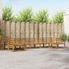 vidaXL Outdoor Sofa Set 7 pcs Natural Solid Acacia Wood