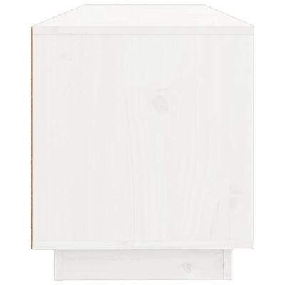 vidaXL TV Cabinet White 100x34x40 cm Solid Wood Pine