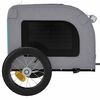 vidaXL Pet Bike Trailer Blue and Grey Oxford Fabric and Iron