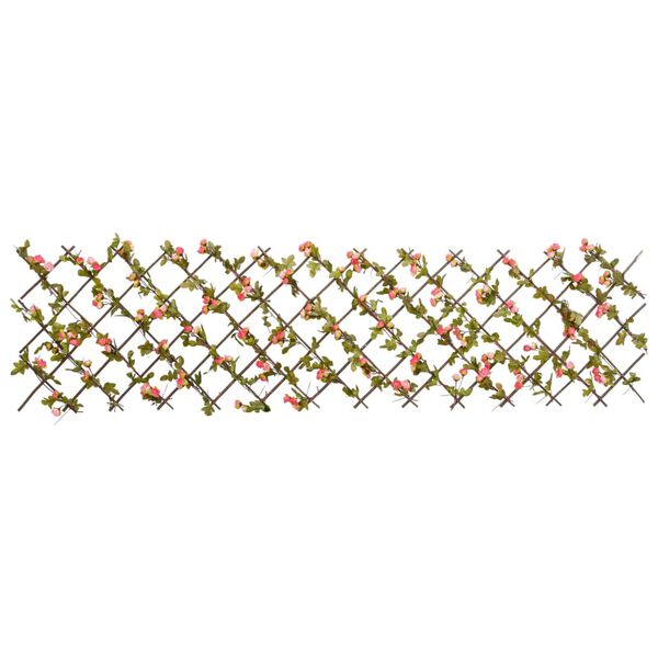 vidaXL&nbsp;Artificial Ivy Trellis Expandable 5 pcs Dark Pink 180x60 cm