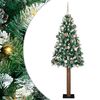vidaXL Slim Christmas Tree Green 180 cm PVC and Solid Pine wood
