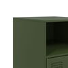 vidaXL Bedside Cabinets 2 pcs Olive Green 34.5x39x62 cm Steel