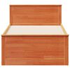 vidaXL Bed Frame without Mattress with Headboard Wax Brown 90x190 cm Single Solid Wood Pine
