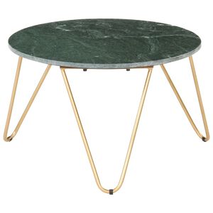 vidaXL Coffee Table Green 65x65x42 cm Real Stone with Marble Texture