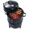 vidaXL 3-in-1 Charcoal Smoker BBQ Grill 40x80 cm