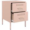 vidaXL Bedside Cabinet Pink 36x39x50.5 cm Steel