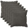 vidaXL Cushion with Pillow HOUTEN 6 pcs Dark Grey Velvet