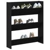 vidaXL Shoe Cabinet Black Oak 80 x 18 x 90 cm Engineered Wood