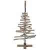 vidaXL Christmas Tree with Stand Brown 90 cm Solid teak wood