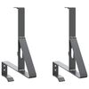 vidaXL Snow Guard Support 2 pcs Anthracite 29.5 x 3 x 34.5 cm Steel