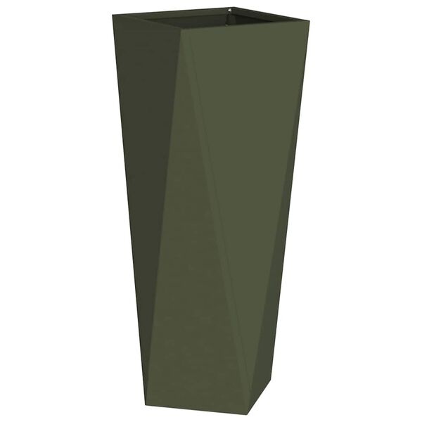 vidaXL Planter Olive Green 30 x 30 x 75 cm Steel