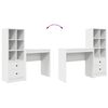 vidaXL Desk with Drawer 2 pcs White