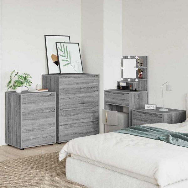 vidaXL Storage Cabinet Grey Sonoma 60 x 48 x 81 cm Engineered Wood