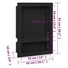 vidaXL Shower Niche with 2 Compartments Matt Black 41x51x10 cm