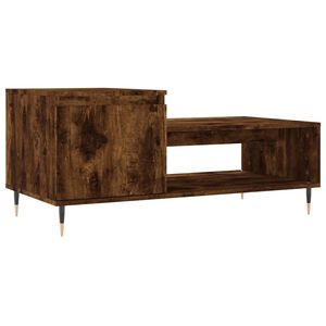 vidaXL Coffee Table Smoked Oak 100x50x45 cm Engineered Wood