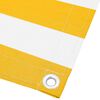 vidaXL Balcony Screen Yellow and White Stripe 120x700 cm