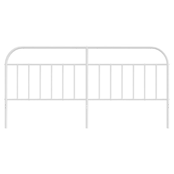 vidaXL Metal Replace Headboard White 193 cm