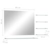 vidaXL Wall Mirror with 5 Shelves Silver 80x60 cm