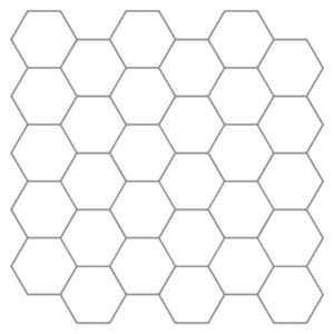 vidaXL Hexagon Tile 10 pcs White Grey 30 x 30 cm Polyurethane and PET