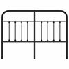 vidaXL Metal Headboard Black 150 cm