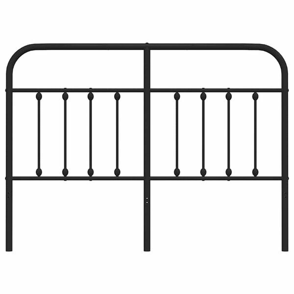 vidaXL Metal Headboard Black 150 cm