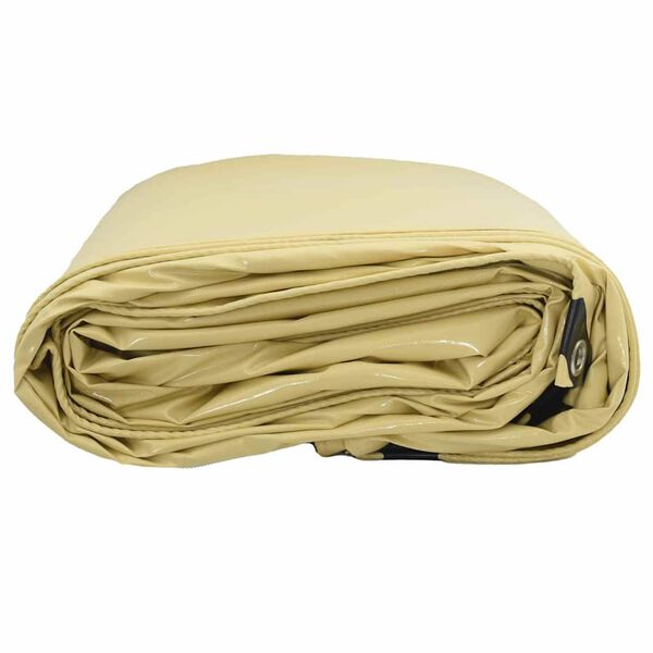 vidaXL Tarpaulin 650g / m&sup2; Beige 5 x 8 m Canvas with PVC Coating