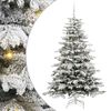 vidaXL Artificial Hinged Christmas Tree White 180 cm PE and PVC