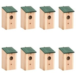 vidaXL Bird House | Green and Wood | Solid pine wood | Small | Durable