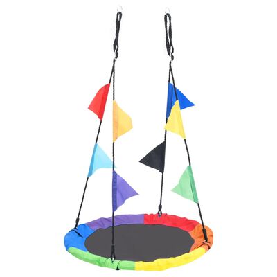 vidaXL Rainbow Swing with Flags 100 cm