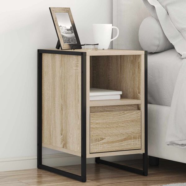 vidaXL Bedside Table Sonoma 39.5 x 30 x 50 cm Engineered Wood