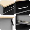 vidaXL Work Cabinet Set with Drawer with Shelf Manual 5 pcs Black