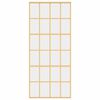 vidaXL Sliding Door Gold 90x205 cm Clear ESG Glass and Aluminium