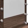 vidaXL Dressing Table with LED Brown Oak 100x40x130 cm