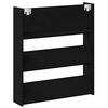 vidaXL Shoe Cabinet Black Oak 80 x 18 x 90 cm Engineered Wood