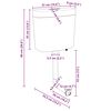 vidaXL Toilet Cistern with Bottom Water Inlet 3/6 L Curry