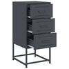 vidaXL Bedside Cabinets 2 pcs Anthracite 36x39x78 cm Steel