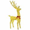 vidaXL Reindeer Family 3 pcs Warm white 68 x 26 x 127 cm Fabric