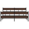 vidaXL Metal Bed Frame without Mattress Brown Oak 180x200 cm Super King