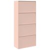 vidaXL Storage Cabinet 2 pcs Pink 90 x 40 x 200 cm Cold-Rolled Steel