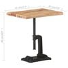 vidaXL Side Table Light Wood 45x35x48 cm Solid Acacia Wood & Cast Iron