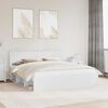 vidaXL Bed Frame with Headboard White 180 x 200 cm Engineered wood