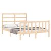 vidaXL Bed Frame without Mattress Double Solid Wood Pine