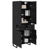vidaXL Highboard with Drawer 2 pcs Black Oak 69.5 x 34 x 180 cm
