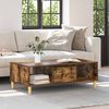 vidaXL Coffee Table Smoked Oak 102 x 55 x 35 cm Engineered Wood